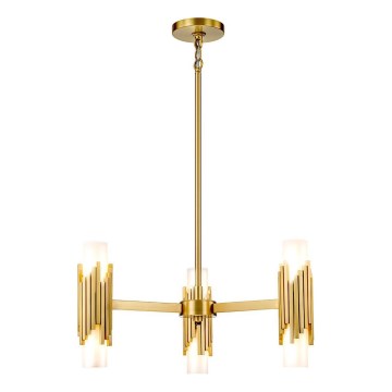 Elstead - Lámpara colgante con varilla MARVELE 6xE14/40W/230V acabado dorado