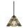 Elstead - Lámpara colgante con varilla Tiffany INGLENOOK 1xE27/100W/230V