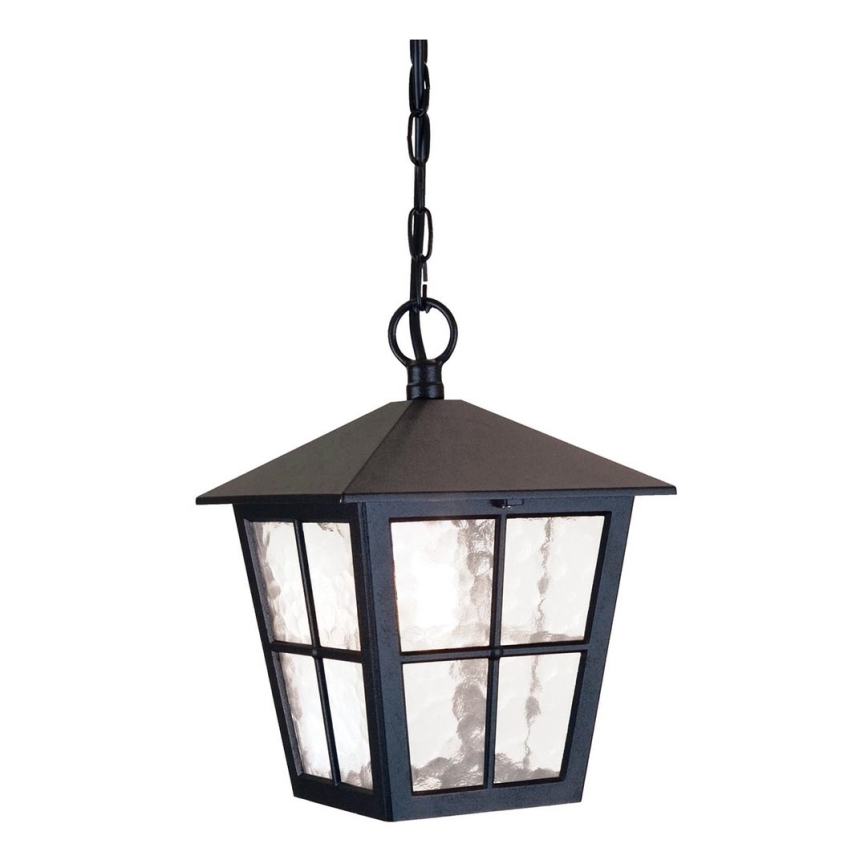 Elstead - Lámpara colgante para exterior CANTERBURY 1xE27/100W/230V IP43 negro