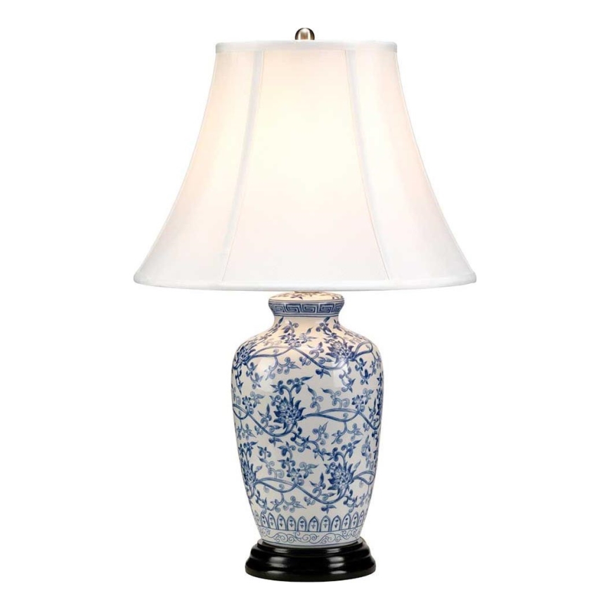Elstead - Lámpara de mesa AZUL GINGER JAR 1xE27/60W/230V