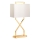 Elstead - Lámpara de mesa CROSS 1xE27/60W/230V dorado/blanco