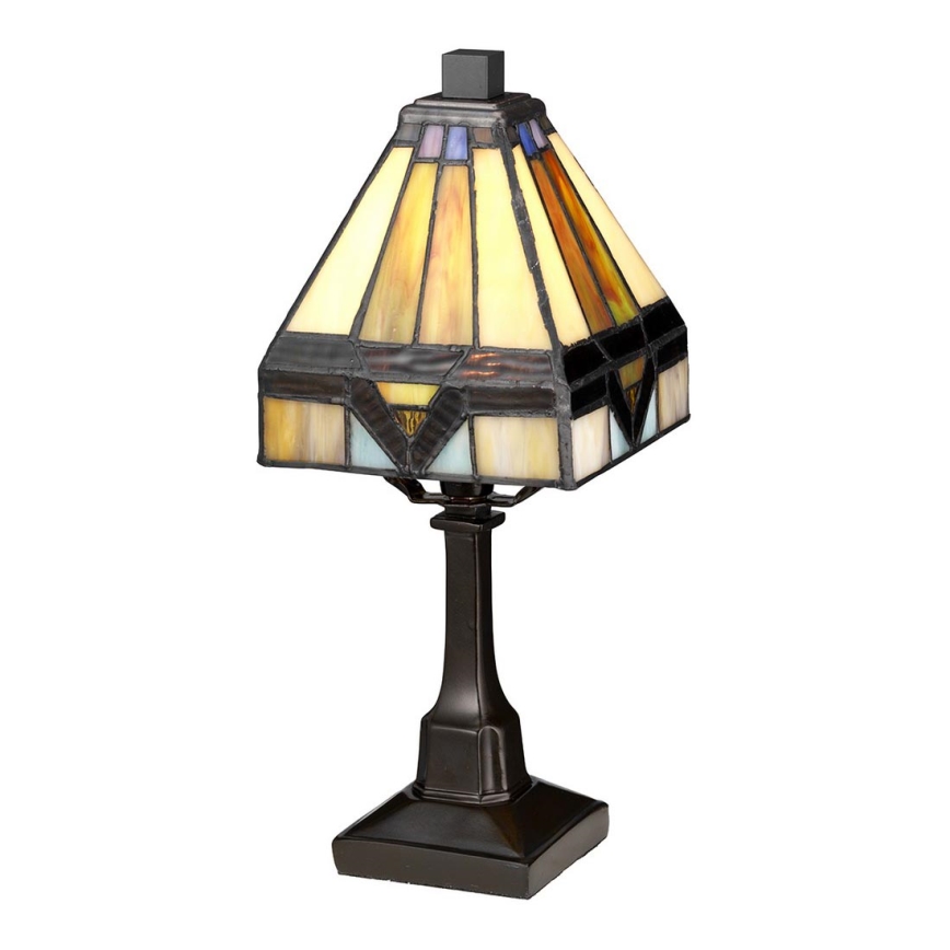 Elstead - Lámpara de mesa estilo Tiffany HOLMES 1xE14/25W/230V