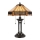 Elstead - Lámpara de mesa INDUS 2xE27/60W/230V Ámbar tarros
