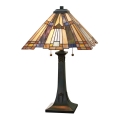 Elstead - Lámpara de mesa Tiffany INGLENOOK 2xE27/60W/230V