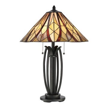 Elstead - Lámpara de mesa Tiffany VICTORY 2xE27/60W/230V