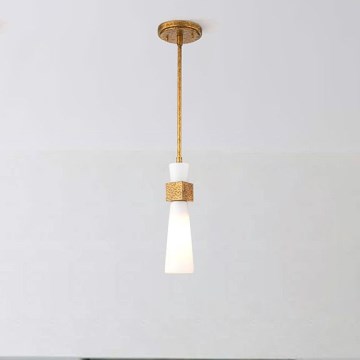 Elstead - Lámpara de techo con varilla KRISTY 1xE27/40W/230V Ø 15,2 cm acabado cobre