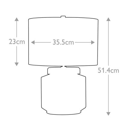 Elstead - Lámpara de mesa LUGA 1xE27/60W/230V