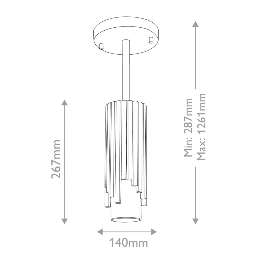 Elstead - Lámpara de techo con varilla MARVELE 1xE14/40W/230V dorada