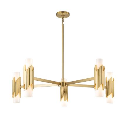 Elstead - Lámpara colgante con varilla MARVELE 10xE14/40W/230V dorada
