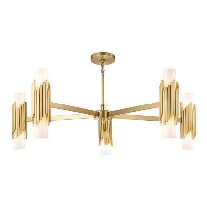 Elstead - Lámpara colgante con varilla MARVELE 10xE14/40W/230V dorada
