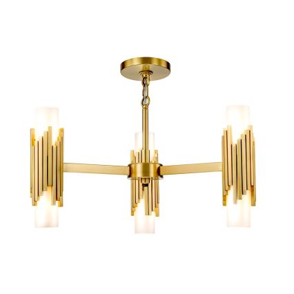 Elstead - Lámpara colgante con varilla MARVELE 6xE14/40W/230V acabado dorado