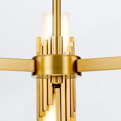 Elstead - Lámpara colgante con varilla MARVELE 6xE14/40W/230V acabado dorado