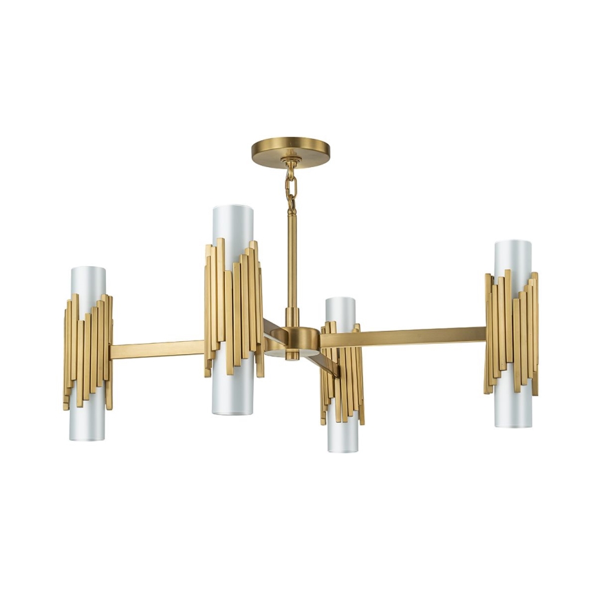 Elstead - Lámpara de techo con varilla MARVELE 8xE14/40W/230V dorada