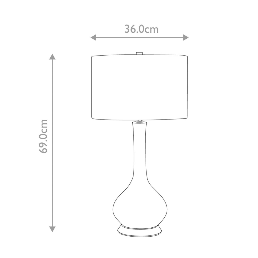Elstead - Lámpara de mesa MILO 1xE27/60W/230V gris