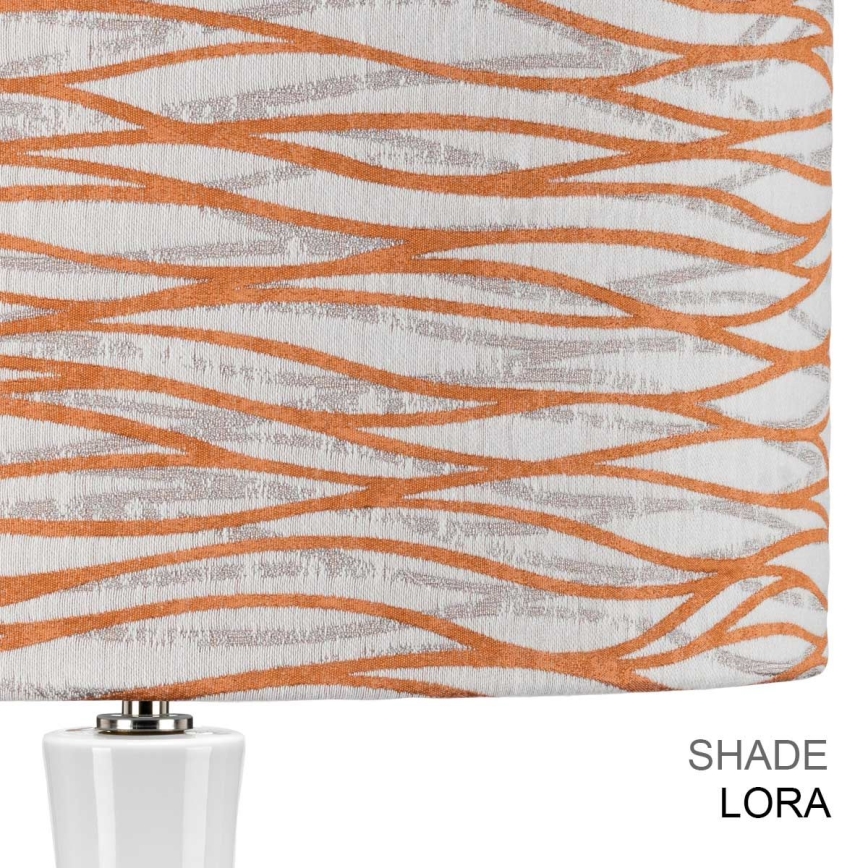 Elstead - Lámpara de mesa MILO 1xE27/60W/230V blanco/naranja