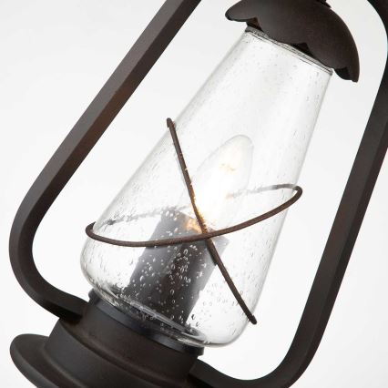 Elstead - Lámpara colgante de exterior con cadena MINERS 1xE27/60W/230V IP44 bronce