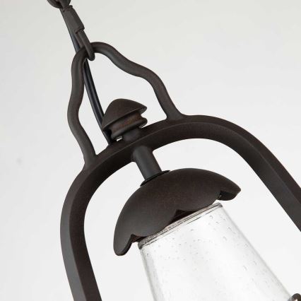 Elstead - Lámpara colgante de exterior con cadena MINERS 1xE27/60W/230V IP44 bronce