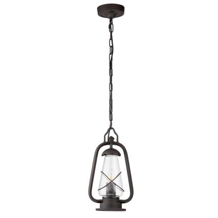 Elstead - Lámpara colgante de exterior con cadena MINERS 1xE27/60W/230V IP44 bronce
