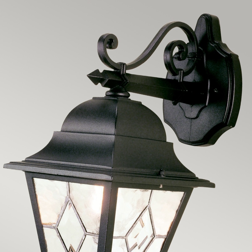 Elstead NR2-BLK - Aplique de exterior NORFOLK 1xE27/100W/230V IP43
