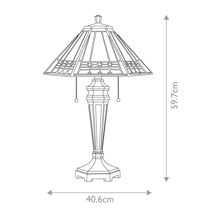 Elstead QZ-ARDEN-TL - Lámpara de mesa ALCOTT 2xE27/60W/230V