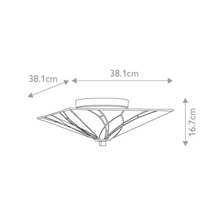 Elstead - Lámpara de techo Tiffany ASHEVILLE 2xE27/60W/230V