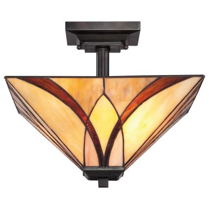Elstead - Lámpara de techo Tiffany ASHEVILLE 2xE27/100W/230V