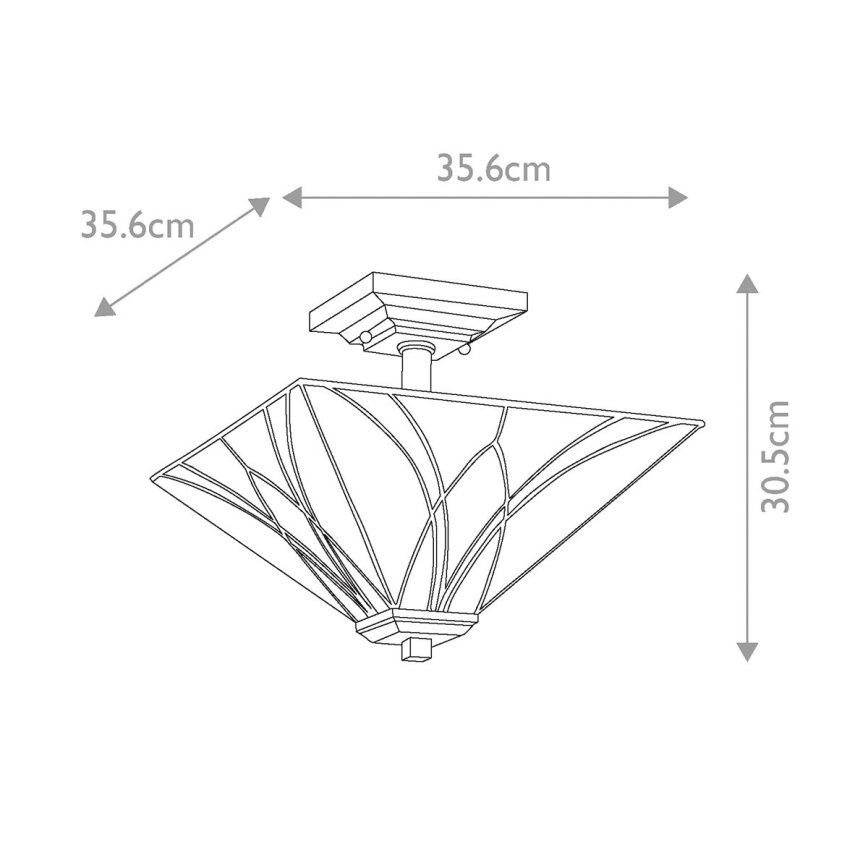 Elstead - Lámpara de techo Tiffany ASHEVILLE 2xE27/100W/230V