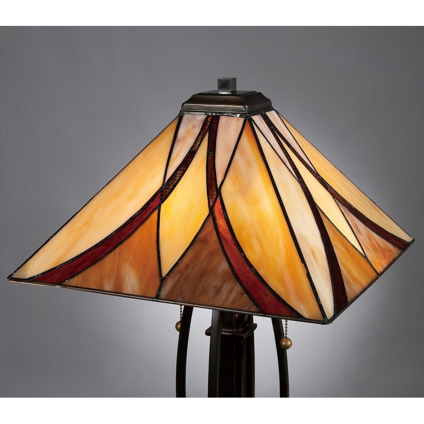 Elstead - Lámpara de sobremesa Tiffany ASHEVILLE 2xE27/60W/230V