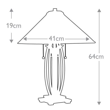 Elstead - Lámpara de sobremesa Tiffany ASHEVILLE 2xE27/60W/230V