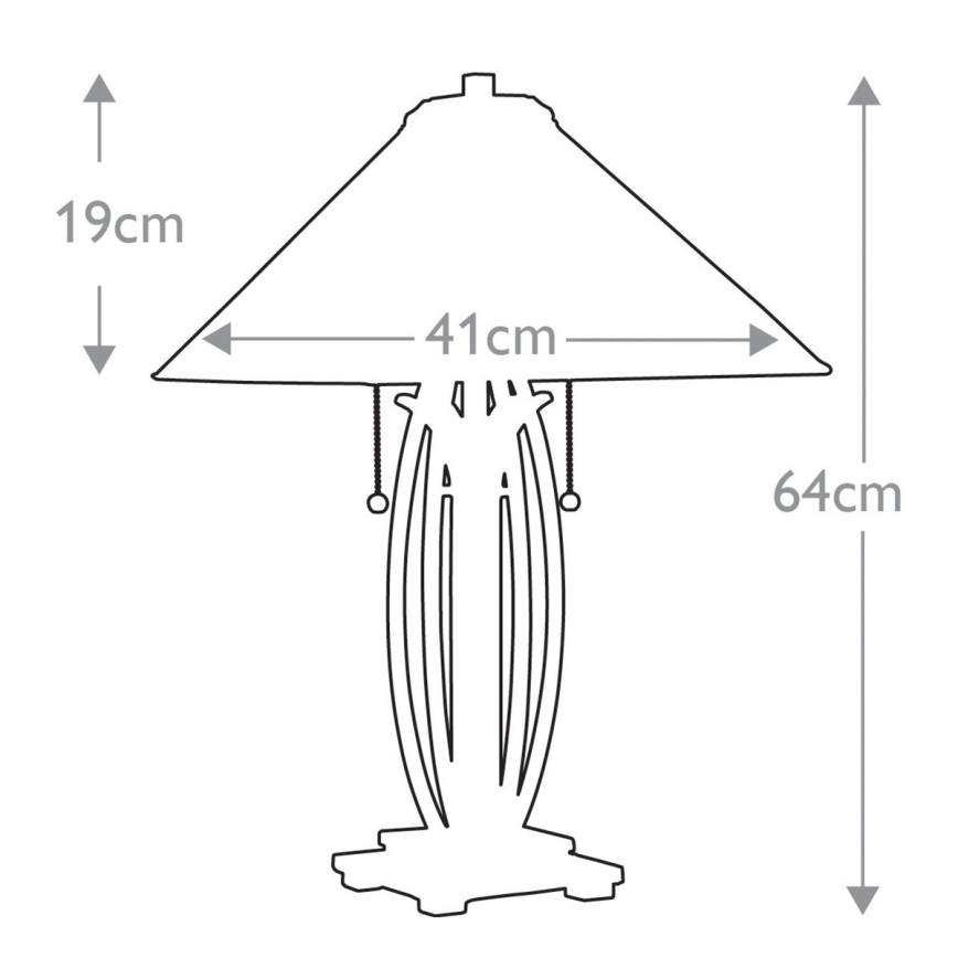 Elstead - Lámpara de sobremesa Tiffany ASHEVILLE 2xE27/60W/230V