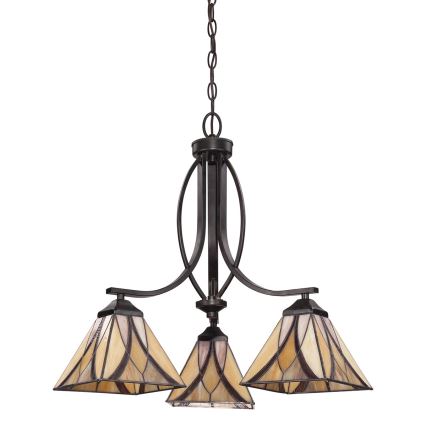 Elstead QZ-ASHEVILLE3 - Lámpara de araña con cadena ASHEVILLE 3xE27/60W/230V