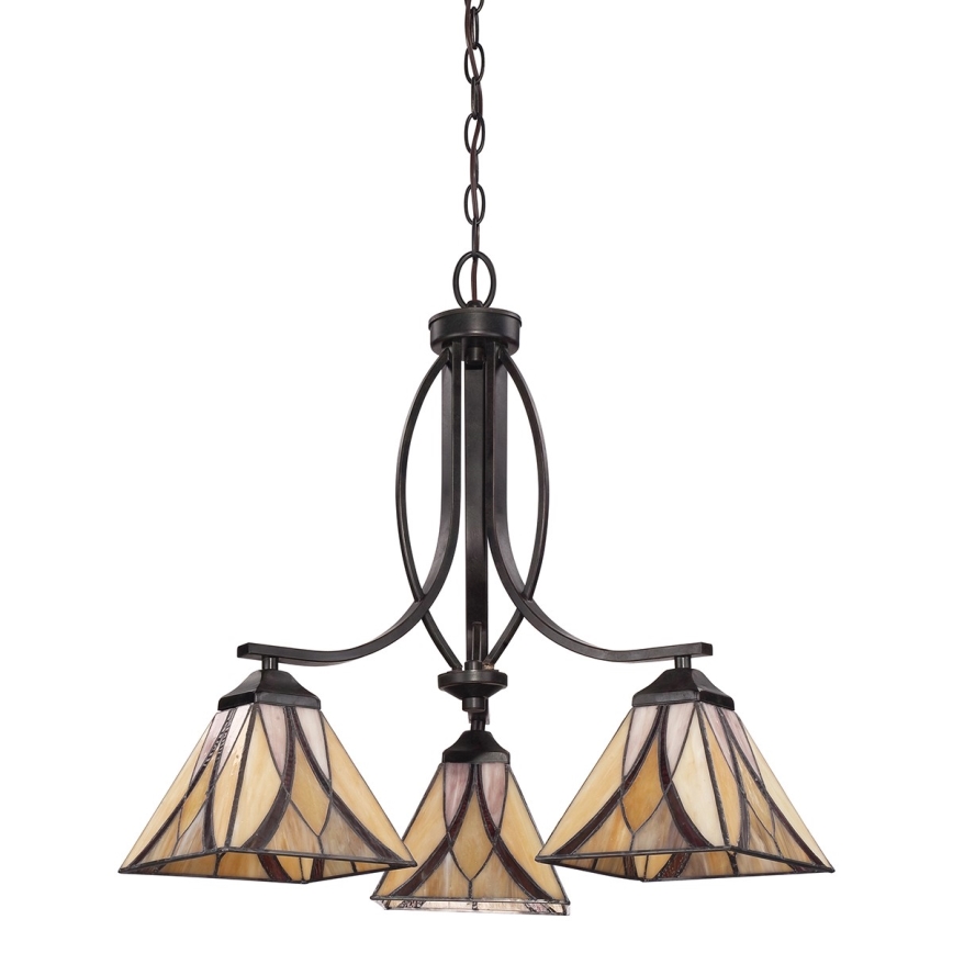 Elstead QZ-ASHEVILLE3 - Lámpara de araña con cadena ASHEVILLE 3xE27/60W/230V