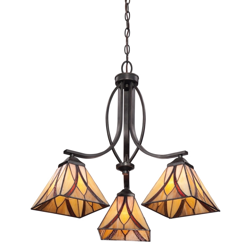 Elstead QZ-ASHEVILLE3 - Lámpara de araña con cadena ASHEVILLE 3xE27/60W/230V