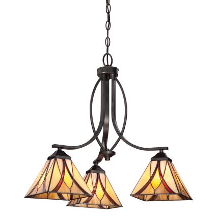 Elstead QZ-ASHEVILLE3 - Lámpara de araña con cadena ASHEVILLE 3xE27/60W/230V