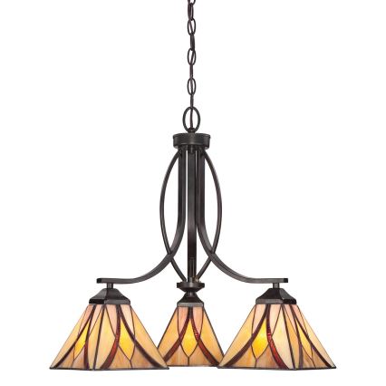 Elstead QZ-ASHEVILLE3 - Lámpara de araña con cadena ASHEVILLE 3xE27/60W/230V