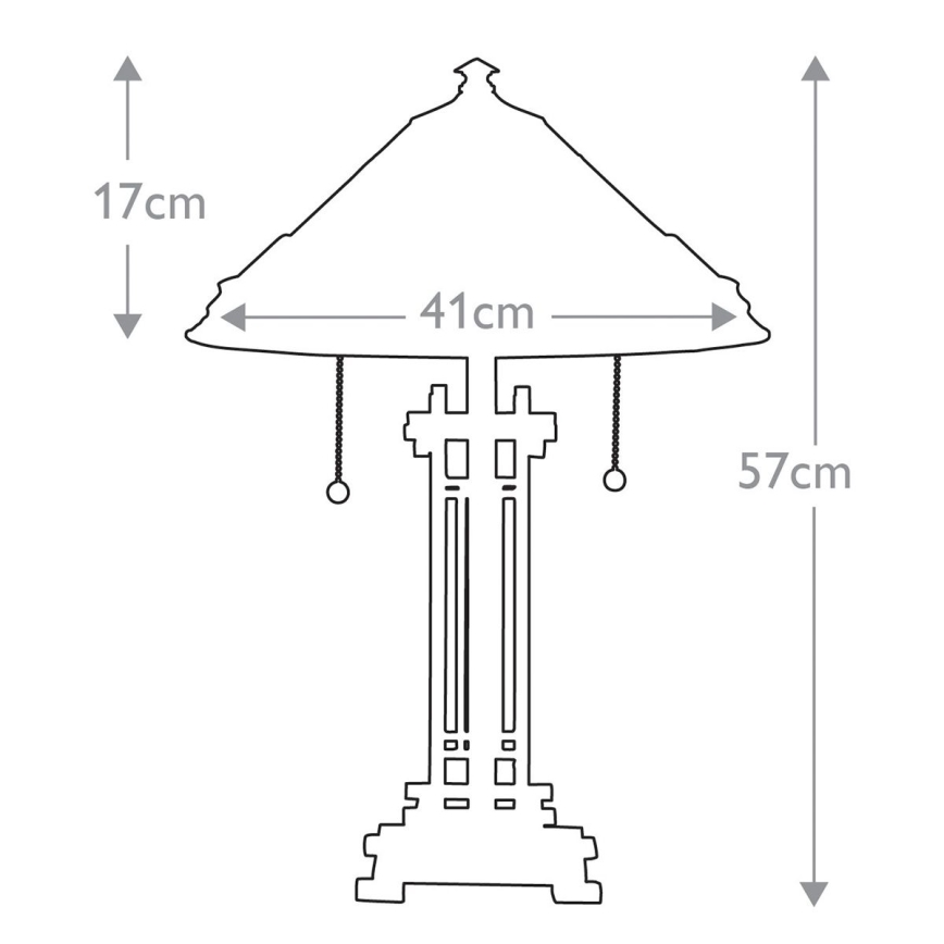 Elstead QZ-CHASTAIN-TL - Lámpara de mesa CHASTAIN 2xE27/60W/230V