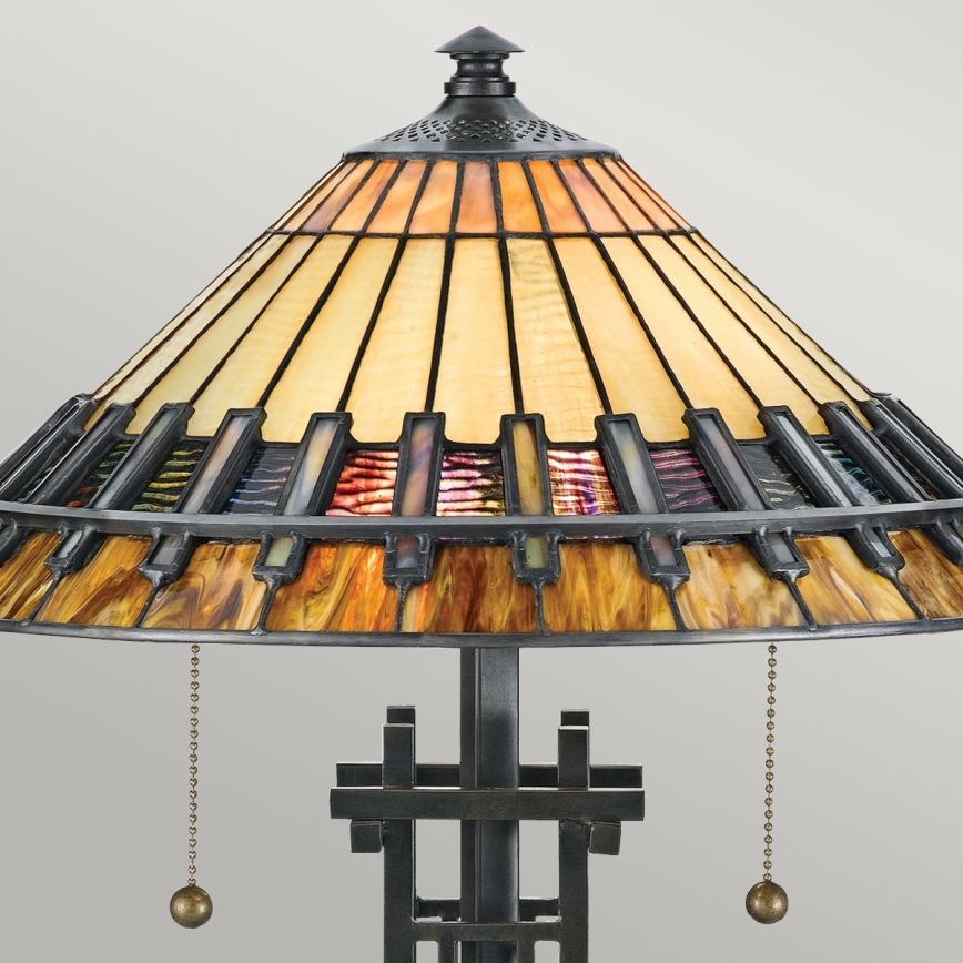 Elstead - Lámpara de mesa Tiffany CHASTAIN 2xE27/60W/230V