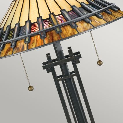 Elstead - Lámpara de mesa Tiffany CHASTAIN 2xE27/60W/230V