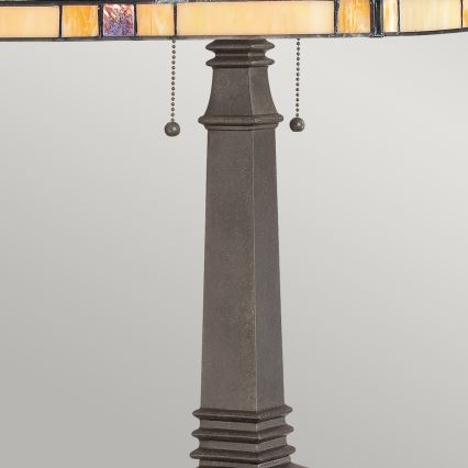 Elstead - Lámpara de mesa Tiffany FINTON 2xE27/60W/230V