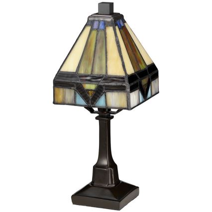 Elstead - Lámpara de mesa Tiffany HOLMES 1xE14/25W/230V