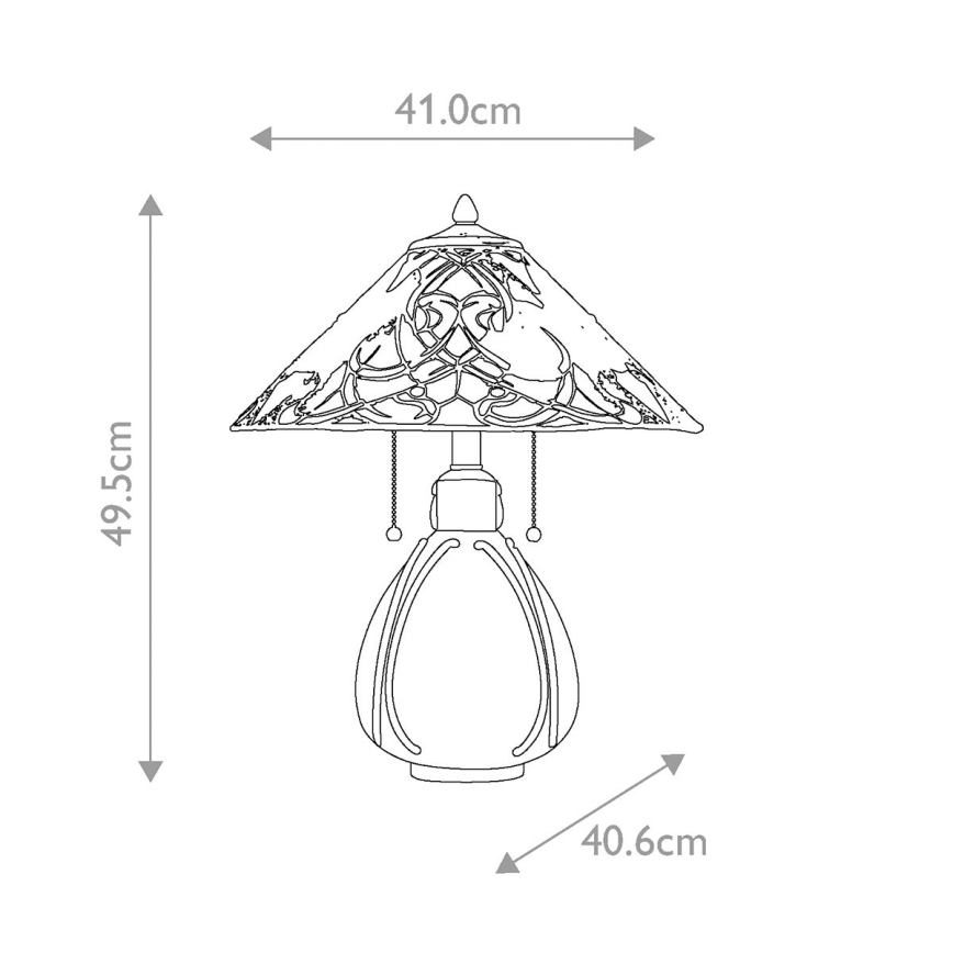 Elstead QZ-INDIA-TL - Lámpara de mesa INDIA 2xE27/75W/230V