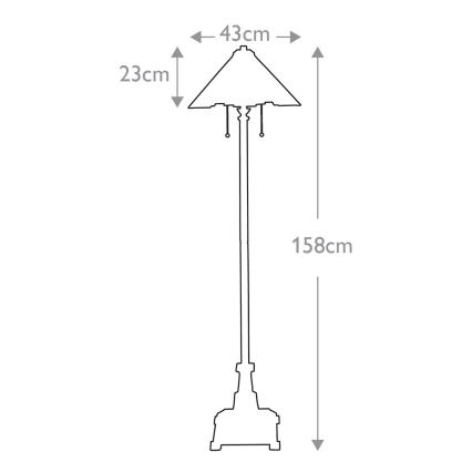 Elstead QZ-INGLENOOK-FL - Lámpara de pie INGLENOOK 2xE27/60W/230V