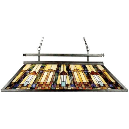 Elstead - Lámpara colgante con cadena Tiffany INGLENOOK 3xE27/100W/230V
