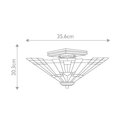 Elstead - Lámpara de techo Tiffany INGLENOOK 2xE27/60W/230V