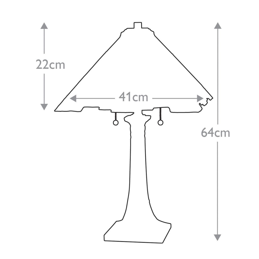 Elstead - Lámpara de mesa Tiffany INGLENOOK 2xE27/60W/230V