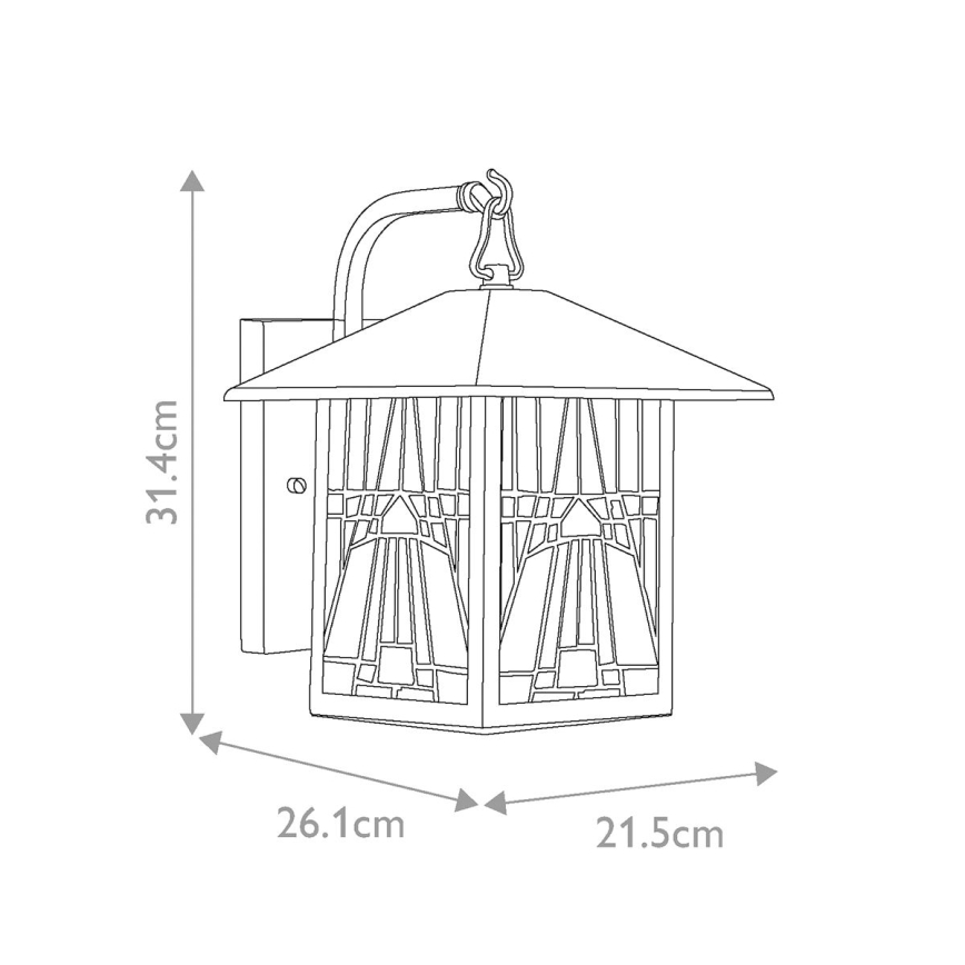 Elstead QZ-INGLENOOK2-M - Aplique de exterior INGLENOOK 1xE27/60W/230V IP44