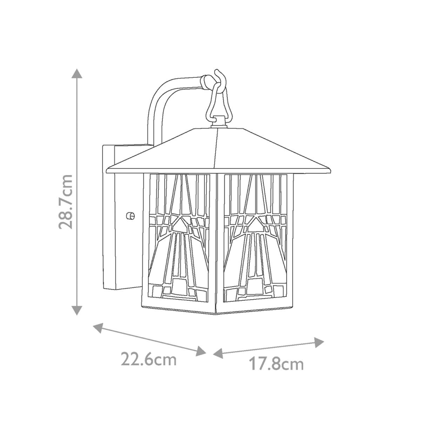 Elstead QZ-INGLENOOK2-S - Aplique de exterior INGLENOOK 1xE27/60W/230V IP44