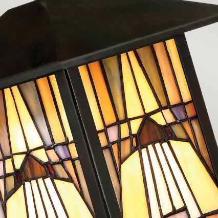 Elstead - Aplique de pared exterior Tiffany INGLENOOK 1xE27/60W/230V IP44