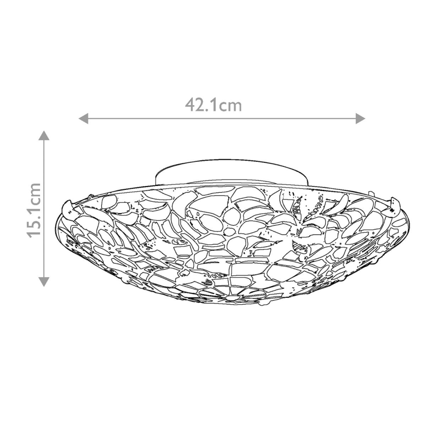 Elstead QZ-KAMI-F - Plafón KAMI 2xE27/60W/230V