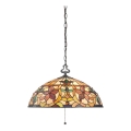 Elstead QZ-KAMI-P - Lámpara colgante con cadena KAMI 3xE27/60W/230V